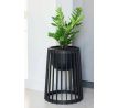 Kvetináč Standy nízky 39,5cm+malý vklad 23,5cm čierny