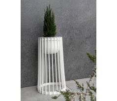 Kvetináč Standy vysoký 53cm+malý vklad 23,5cm biely