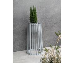 Kvetináč Standy vysoký 53cm+malý vklad 23,5cm sivý