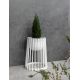 Kvetináč Standy nízky 39,5cm+malý vklad 23,5cm biely