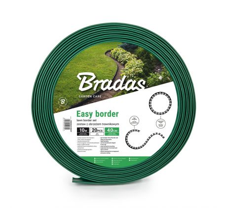 Okraj trávnika EASY BORDER SET OBEGR4010SET 10m-40mm zelený