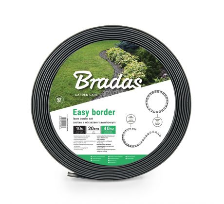 Okraj trávnika EASY BORDER SET OBEGY4010SET 10m-40mm grafit