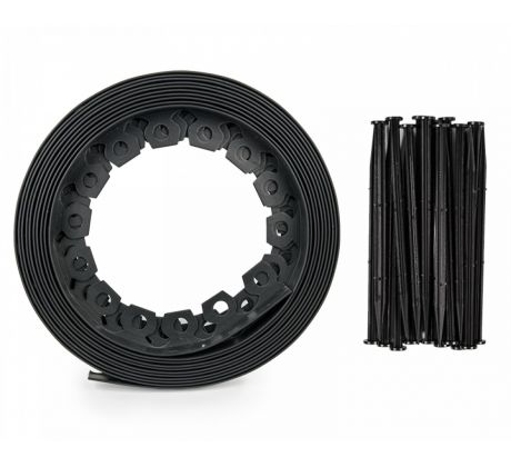 Okraj trávnika EASY BORDER SET OBEB5010SET 10m-50mm čierny