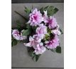Umelá kytica miešaná HORTENSIA+ĽALIA 049A  57cm cyklamenovo-rúžová