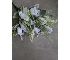 Kytica Ruží 5599W 50cm biela