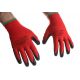 Pracovné rukavice POLYESTER červené + LATEX