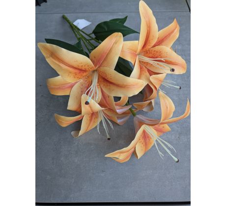 Stonka Ľalia 60cm /5 kvetov/ oranžová