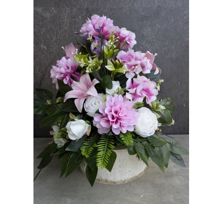 Luxusná ikebana Montana 50x48cm cyklamenová