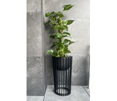 Kvetináč Standy vysoký 53cm+veľký vklad 29,5cm čierny