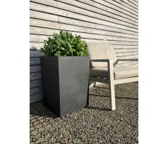 Kvetináč Karo 400x400x600 antracit beton