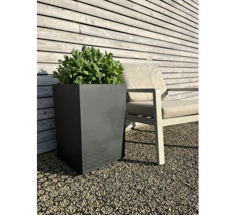 Kvetináč Karo 400x400x600 antracit beton